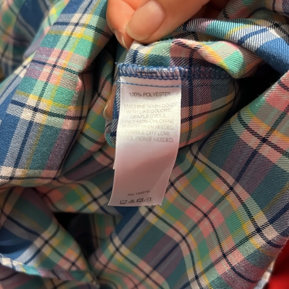 Vineyard Vines Little River Plaid Popover Flannel Button Top, Sz 00 - Picture 8 of 8